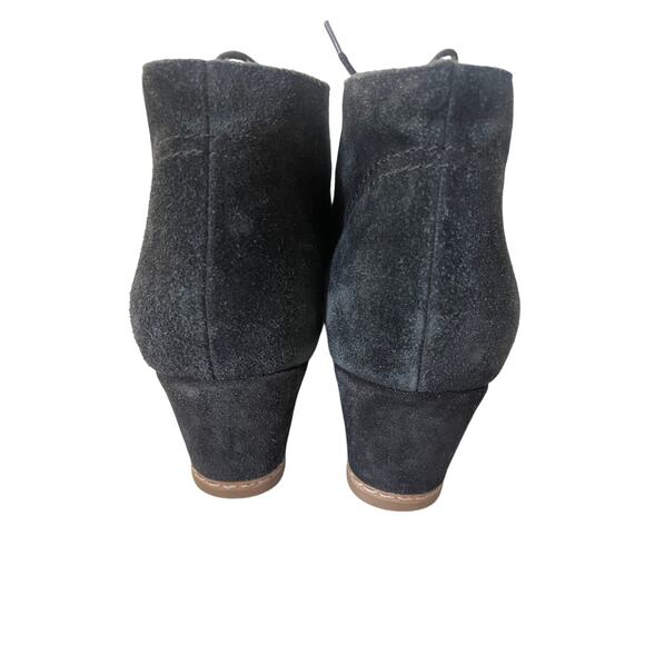 Bjorndal Black Wedge Bootie Boots Shoes Suede Size Women's 7.5 - Picture 4 of 7